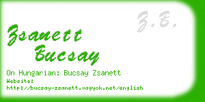 zsanett bucsay business card